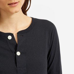 Re-Cotton Black Henley